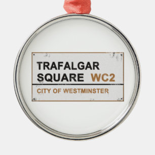 Trafalgar Square London - Vintage sign Metal Ornament
