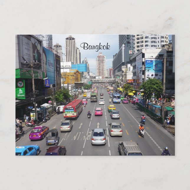 traffic bangkok postcard (Front)