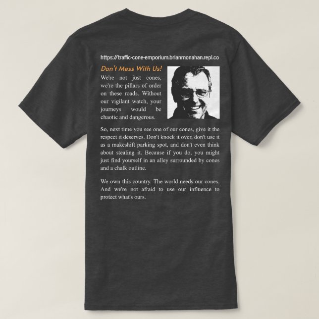 Traffic Cone Emporium Tee [v3] (Design Back)