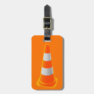 Traffic Cone with Grey Stripes Luggage Tag