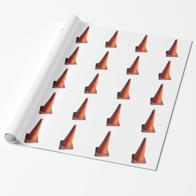 Traffic Cone Wrapping Paper (Unrolled)