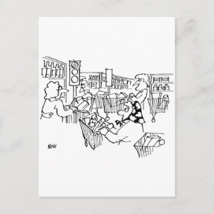 Traffic Control Traffic Lights in a Supermarket Postcard