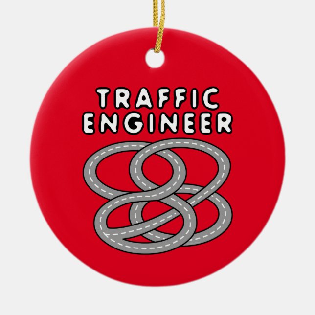 Traffic Engineer Highway Interchange Ceramic Ornament (Front)