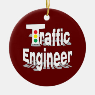 Traffic Engineer Lights Ceramic Ornament