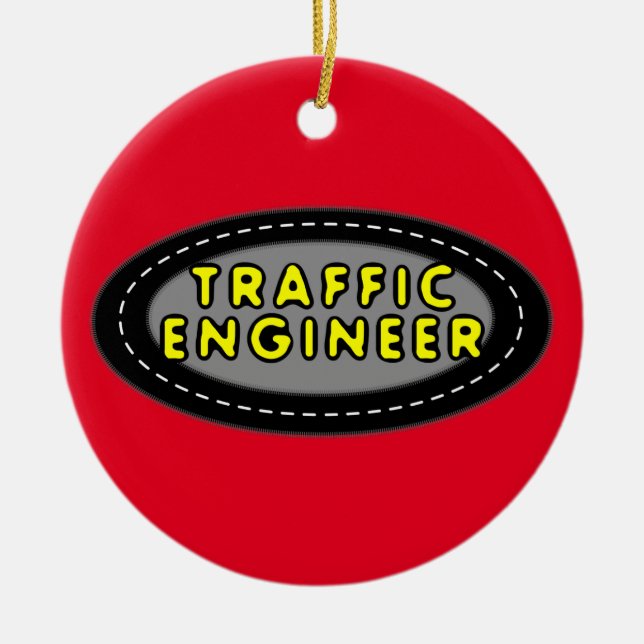 Traffic Engineer Oval  Ceramic Ornament (Front)