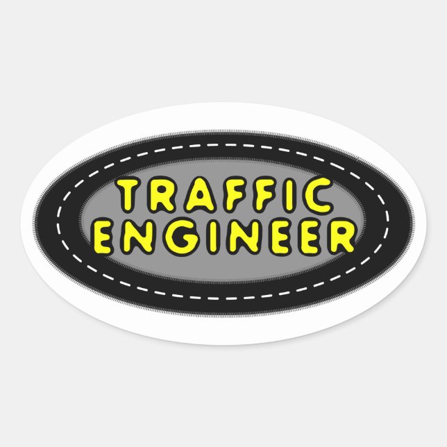 Traffic Engineer Oval Sticker (Front)