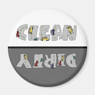 Traffic Jam Clean Dirty Dishwasher Magnet