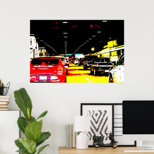 Traffic Jam in a Tunnel Photographic Poster Art