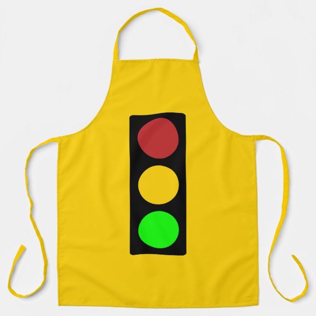 Traffic Light Ahead Caution Road Sign  Apron (Front)