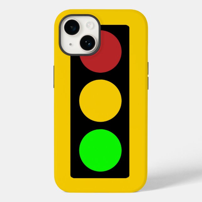 Traffic Light Ahead Caution Road Sign  Case-Mate iPhone Case (Back)