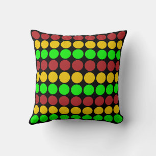 Traffic Light Ahead Caution Road Sign Pattern  Cushion
