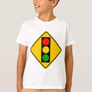 Traffic Light Ahead Highway Sign T-Shirt
