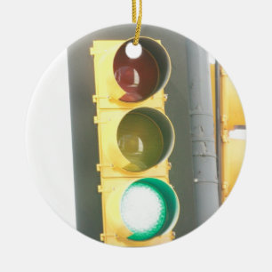 Traffic Light Ceramic Tree Decoration