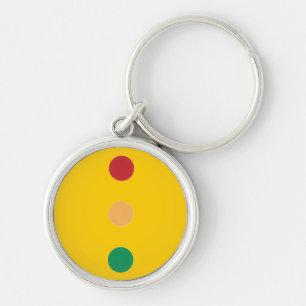 Traffic light colours circles Keychains