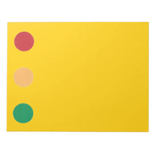 Traffic light colours circles Note Pads