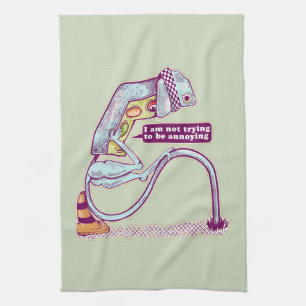 Traffic light looking sad tea towel