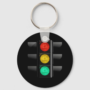 Traffic light Red Yellow Green Key Ring