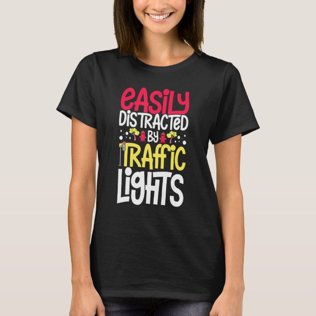 Traffic Light Sign Green Yellow Red Stop Stoplight T-Shirt (Front)