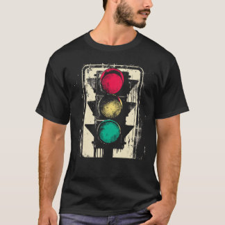 Traffic Light Vintage Stop Go Red Yellow Green Sig T-Shirt