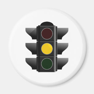 traffic light yellow magnet