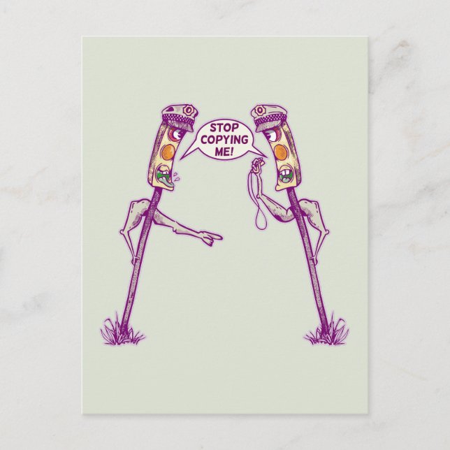 Traffic lights arguing postcard (Front)