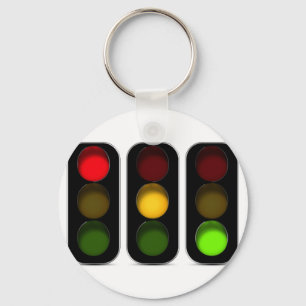Traffic Lights Design Key Ring