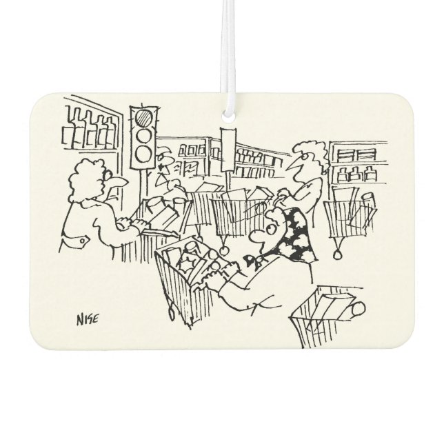 Traffic lights in a supermarket car air freshener (Front)