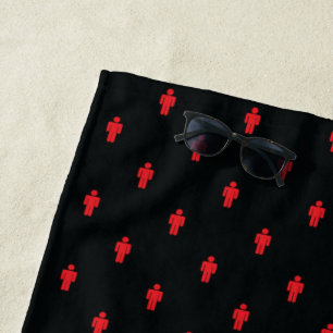 Traffic Lights Man Beach Towel