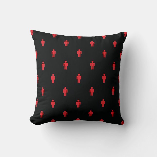 Traffic Lights Man Throw Pillow (Front)