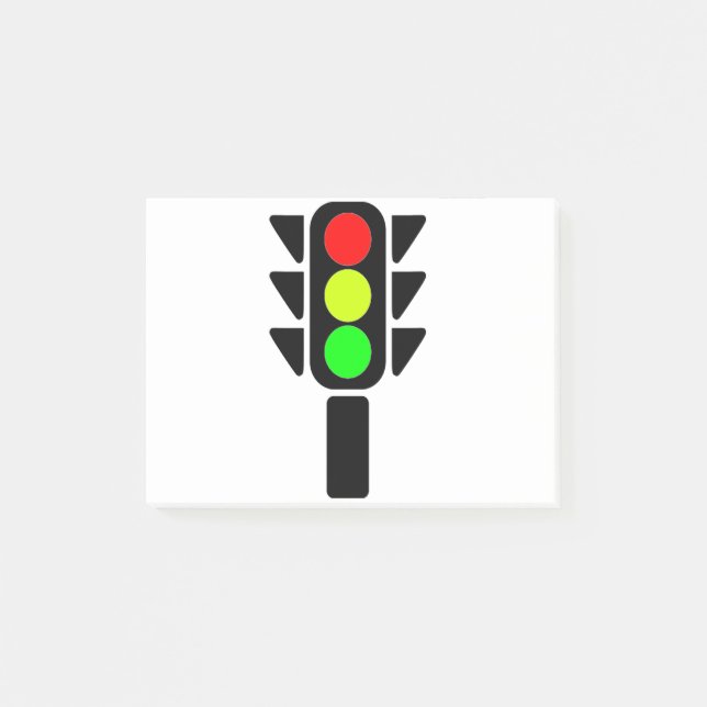 TRAFFIC LIGHTS, RED, YELLOW, GREEN POST-IT NOTES (Front)