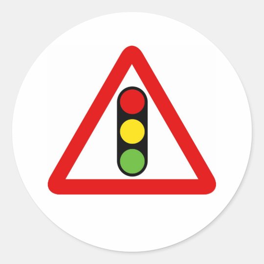 Traffic Lights Round Sticker Zazzle