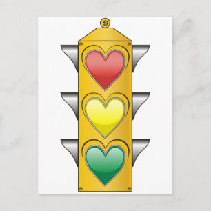 Traffic Love Light Postcard
