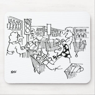 Traffic Management Traffic Lights in a Supermarket Mouse Pad
