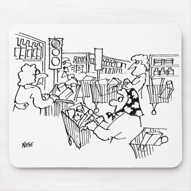 Traffic Management Traffic Lights in a Supermarket Mouse Pad (Front)