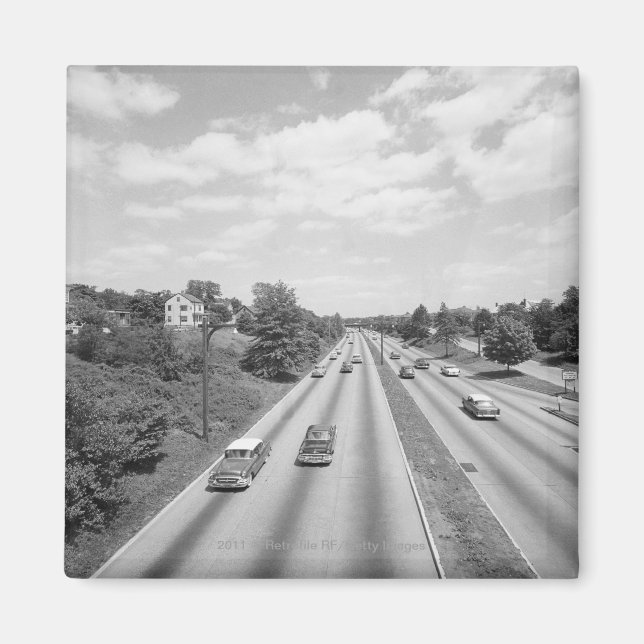 Traffic on highway magnet (Front)