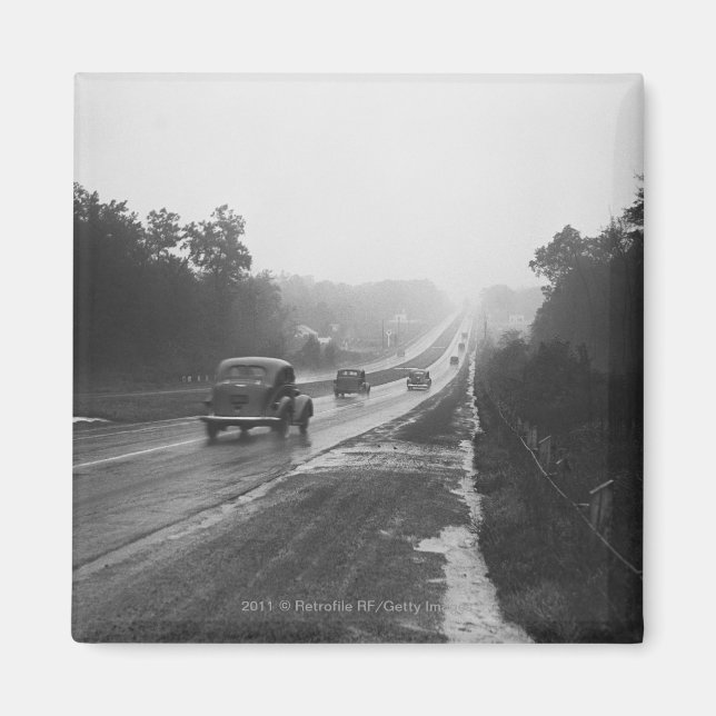 Traffic on highway magnet (Front)