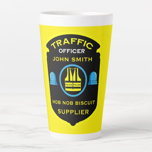  Traffic Police Funny Gift Latte Mug (Front)