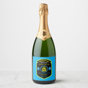  Traffic Police Officer Promotion Gift Sparkling Wine Label