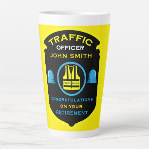 Traffic Police Officer Retirement Gift Latte Mug