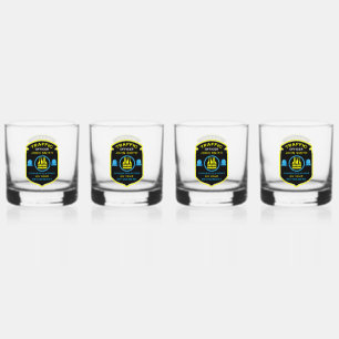 Traffic Police Officer Retirement Gift Whiskey Glass