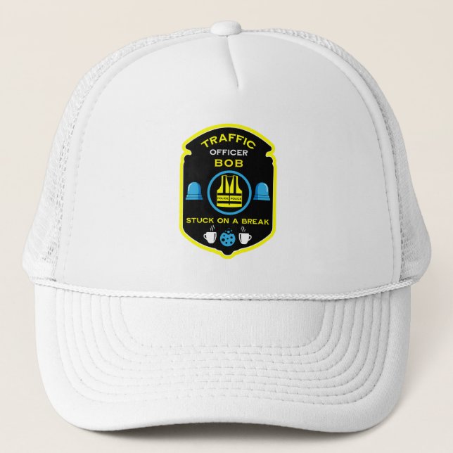  Traffic Police Officer Trucker Hat (Front)