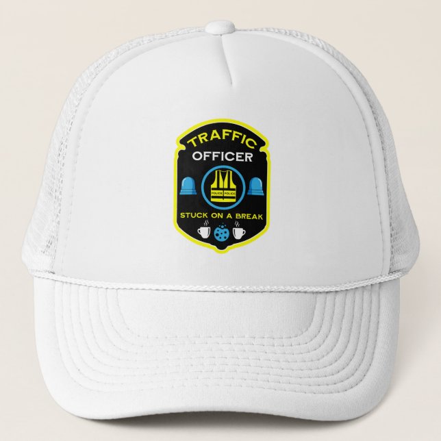  Traffic Police Officer Trucker Hat (Front)