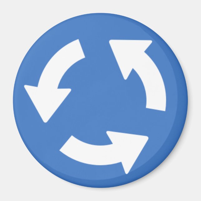 Traffic Roundabout Signage Magnet (Front)