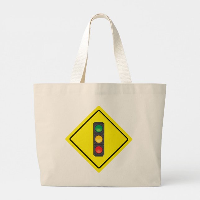 Traffic Signal Sign Jumbo Tote Bag (Back)