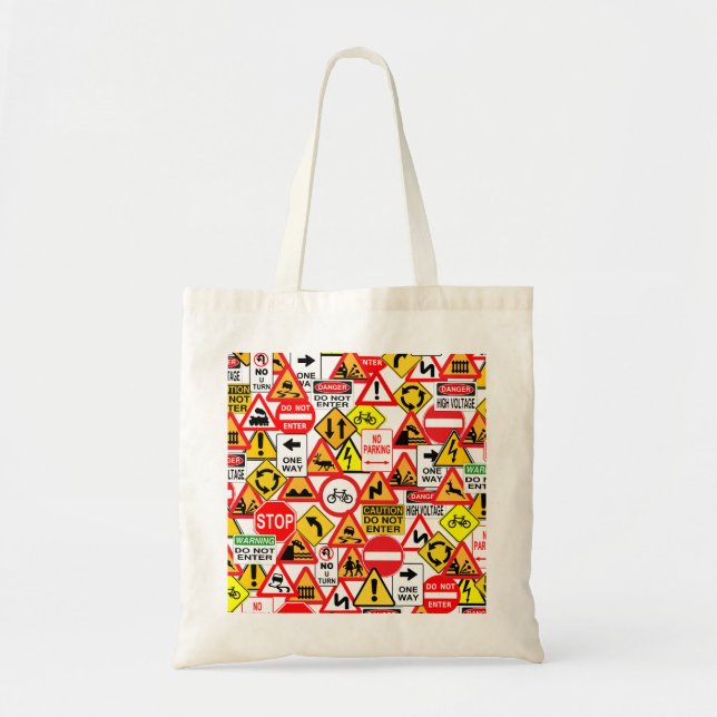 Traffic signs bag - choose style & colour (Front)