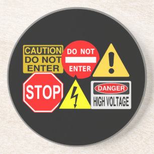 Traffic signs coaster
