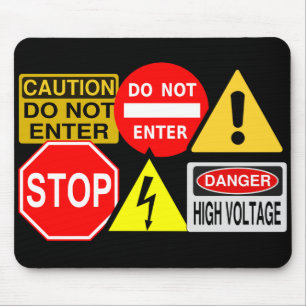 Traffic signs mousepad
