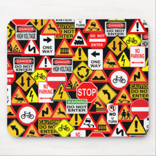 Traffic signs mousepad