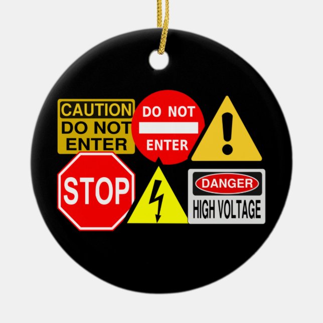 Traffic signs ornament - customise! (Front)
