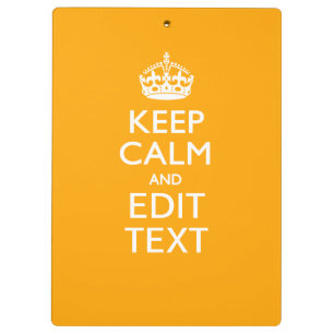 Traffic Yellow Background Keep Calm And Your Text Clipboard